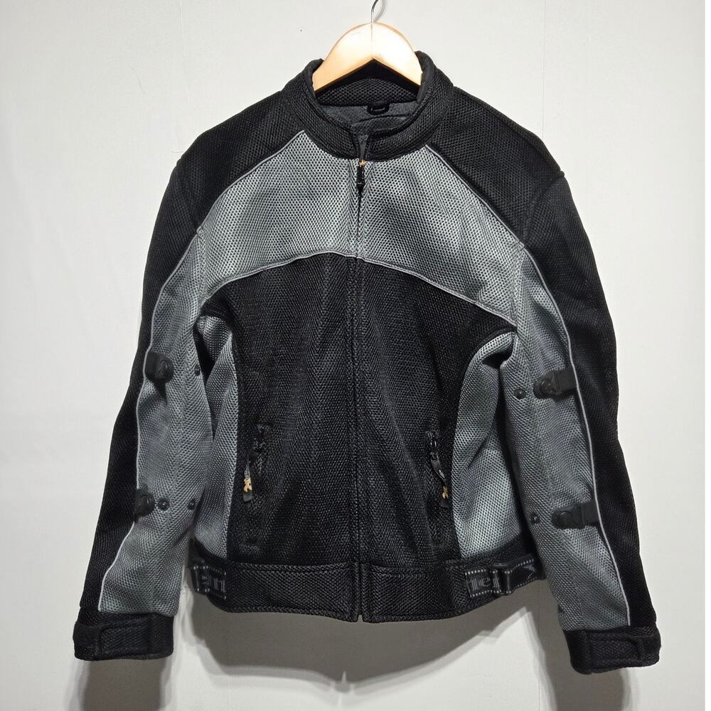 Xelement Woman's Guardian Mesh Motorcycle Sports Jacket Black & Gray Size XXL